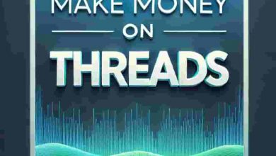 Sleek and modern featured image with the text 'Make Money on Threads' in bold white font on a gradient blue and green background.