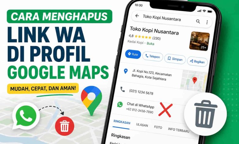 Cara Menghapus Link WA di Profil Google Maps