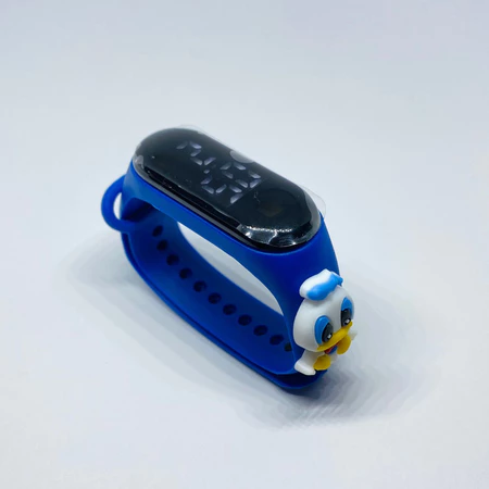 Jam Tangan Digital LED motif Biru Donald Duck
