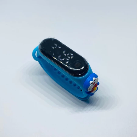 Jam Tangan Digital LED motif Biru Doraemon