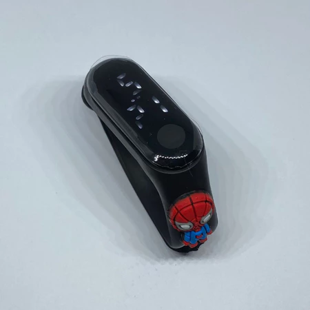 Jam Tangan Digital LED motif Hitam Spiderman