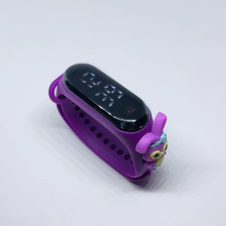 Jam Tangan Digital LED motif Purple Rabbit