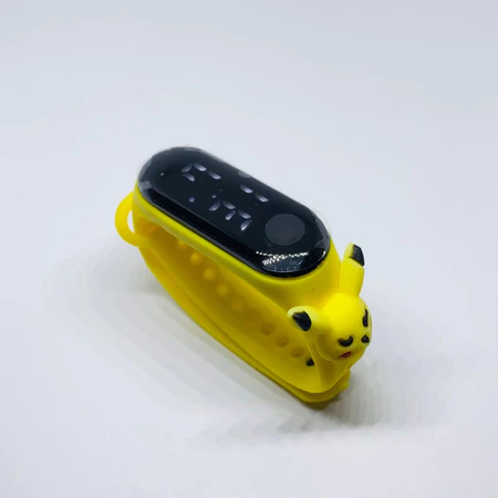 Jam Tangan Digital LED motif Yellow Pikacu