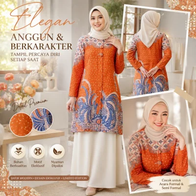 Tunik Batik Wanita Premium Katun Solo Elegan, Eksklusif dan Berkelas