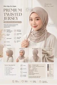 Hijab Mini Slip On Premium Nyaman, Trendi Limited Edition