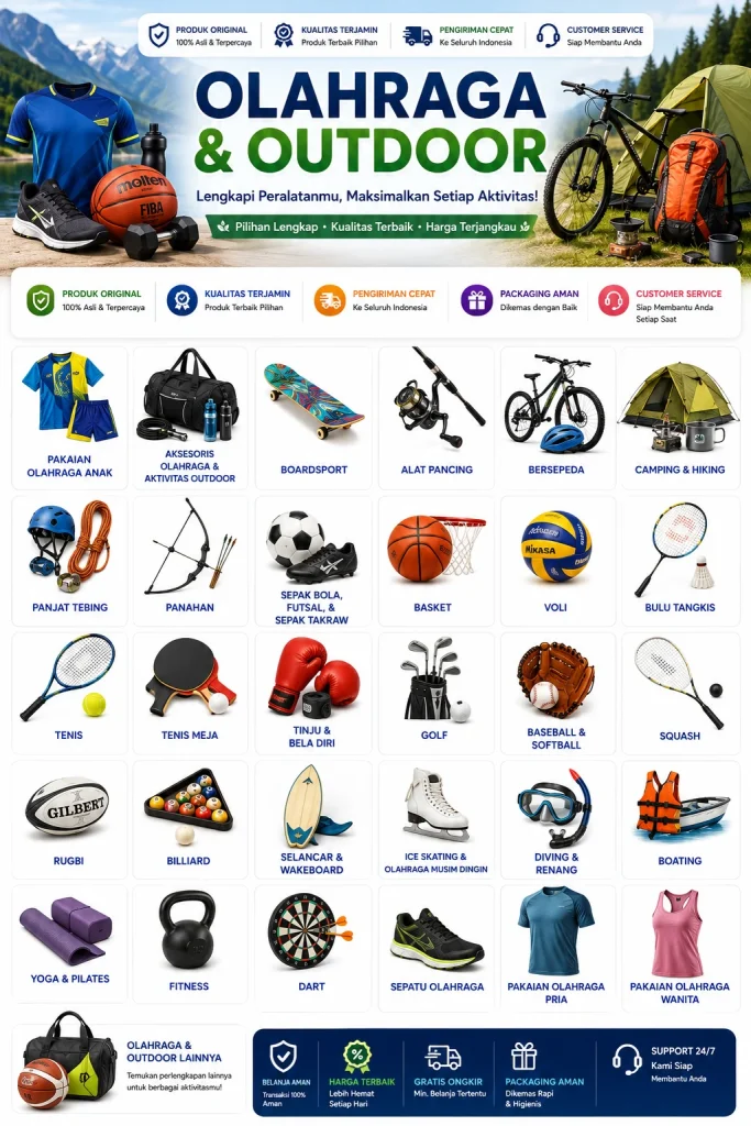 Kategori Olahraga dan Outdoor di CariHargaMurah.com CHM