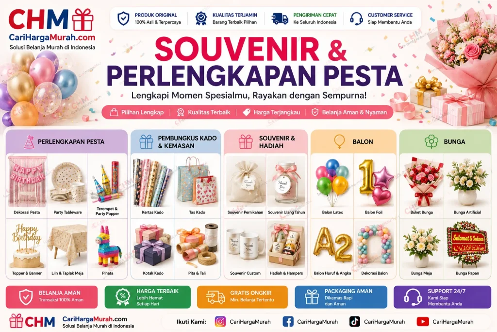 Kategori Souvenir dan Perlengkapan Pesta di CariHargaMurah.com CHM